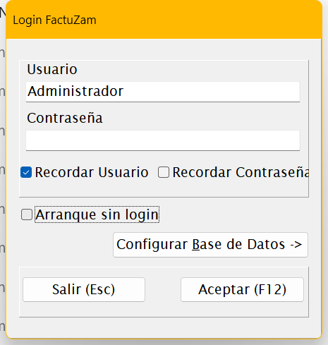 Primer inicio de sesión